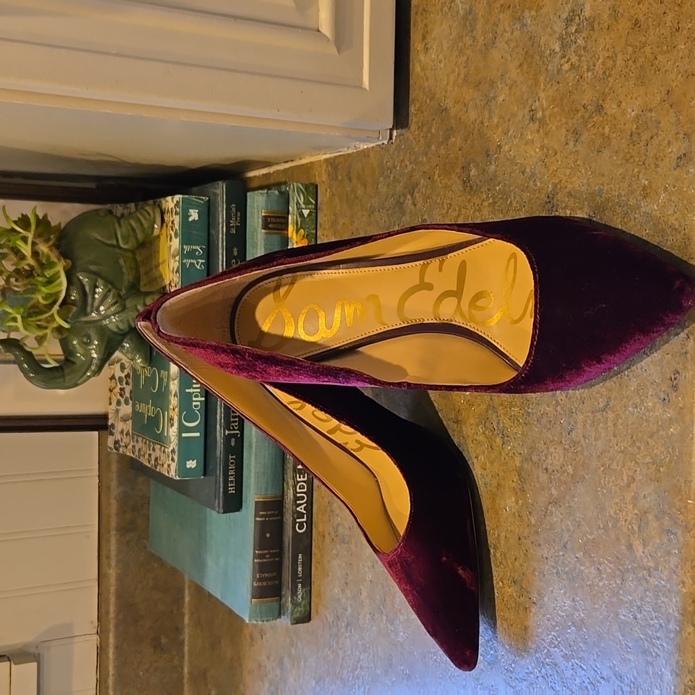Sam Edelman Purple Velvet Heels